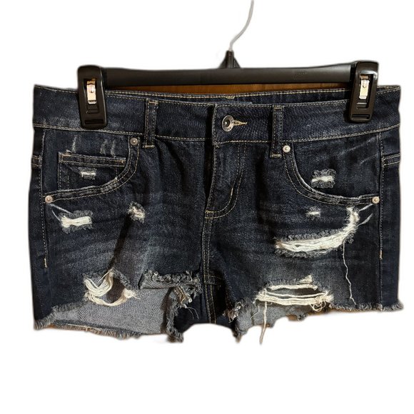 Empyre Pants - Empyre Jenna Distressed Blue Denim‎ Shorts Size 3